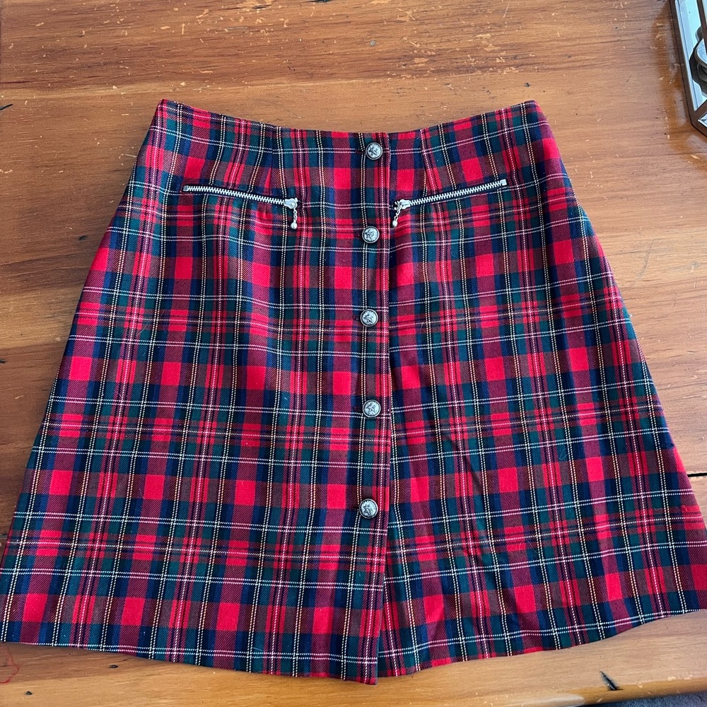 Vintage Tartan Kilt Skirt